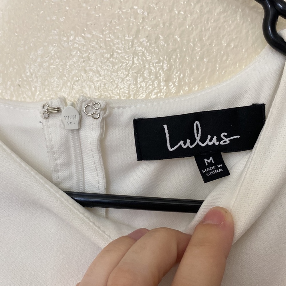 Lulu’s toast to you sleeveless white cut out skater mini dress - Picture 5 of 12